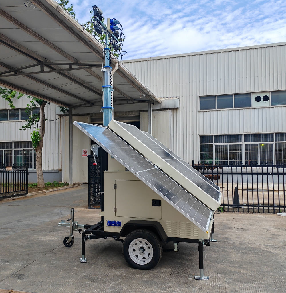 7米拖車式液壓自動升降太陽能移動照明車4TNVE600